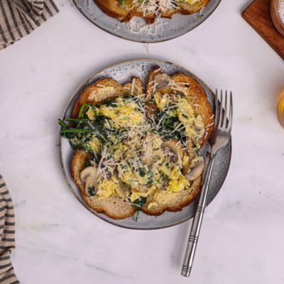 Mushroom & Spinach Scrambled Eggs