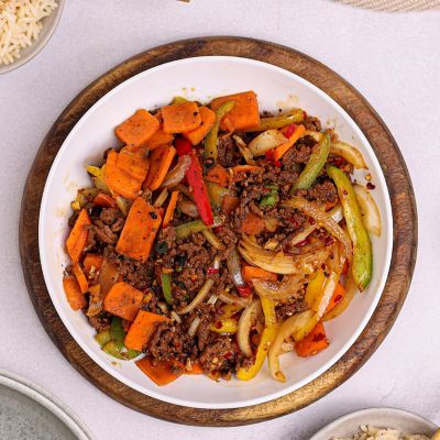 Thai Inspired Sticky Plant Based Mince Stir Fry