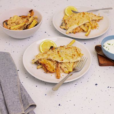 Baked Fish & Root Vegetable Chips