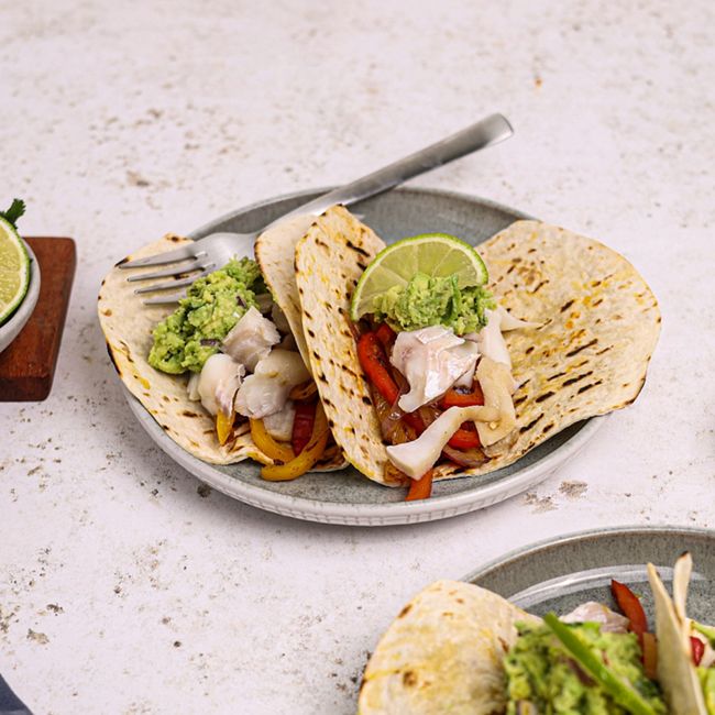 Mexican Fish Fillet Tacos with Guacamole