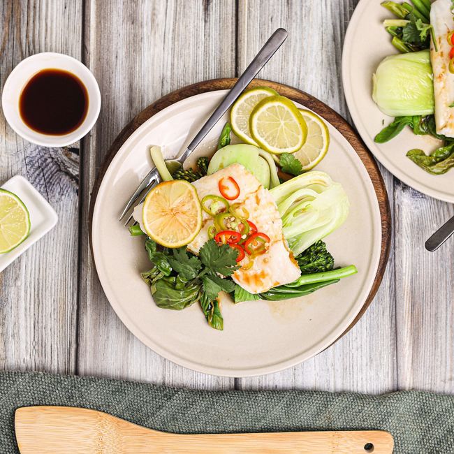 Asian Inspired Chilli Steamed Haddock