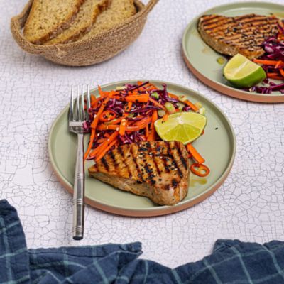 Seared Tuna with Lime & Coriander Slaw