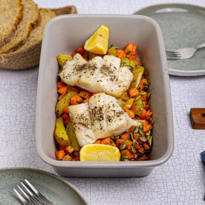 Cod, Butternut Squash & Carrot Traybake with Sage