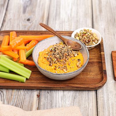 Roasted Butternut Squash Hummus with Dukkah