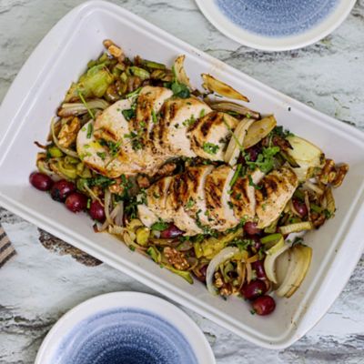 Chicken, Grape & Walnut Tray Bake