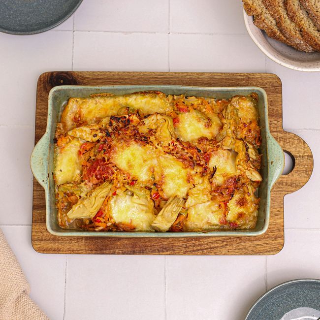 Fennel, Artichoke & Mozzarella Traybake