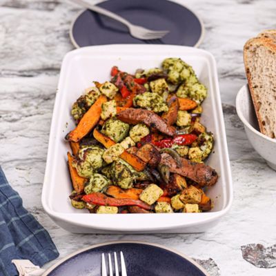 Sweet Potato & Tempeh Tray Bake