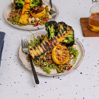 Broccoli Steaks with Lentils & Sundried Tomatoes