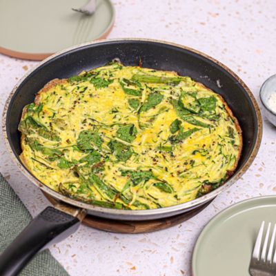 Spinach, Asparagus & zucchini Frittata