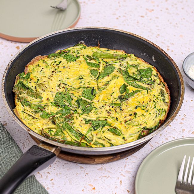 Spinach, Asparagus & Zucchini Frittata