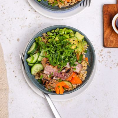Seared Tuna & Edamame Poke Bowl