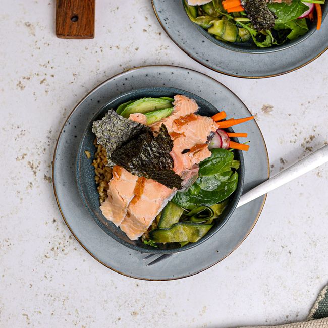 Smoked Salmon & Avocado Poke Bowl