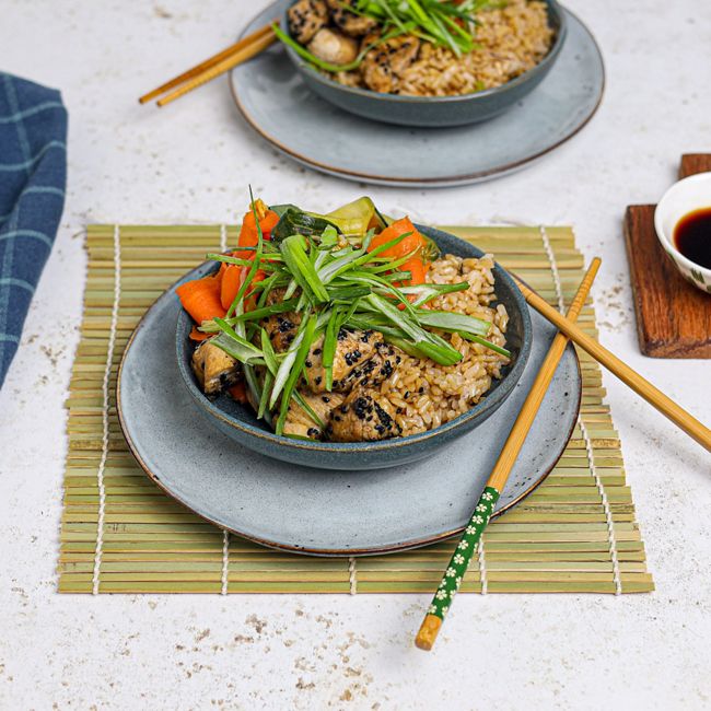 Sesame & Ginger Chicken Poke Bowl