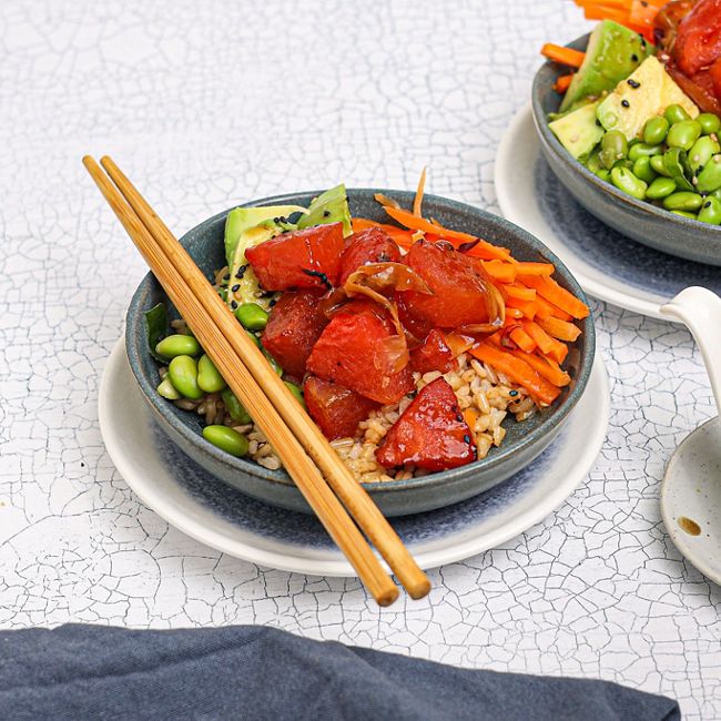 Watermelon Sashimi Poke Bowl