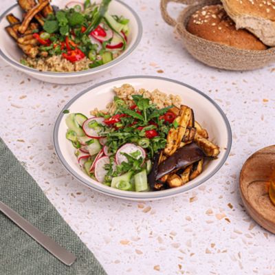 Miso eggplant & Brown Rice Bowl