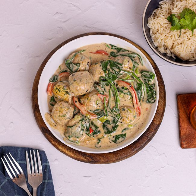 Falafel & Spinach Curry