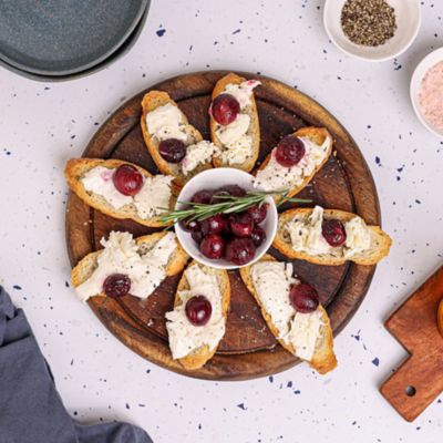 Roasted Grape & Mozzarella Bruschetta