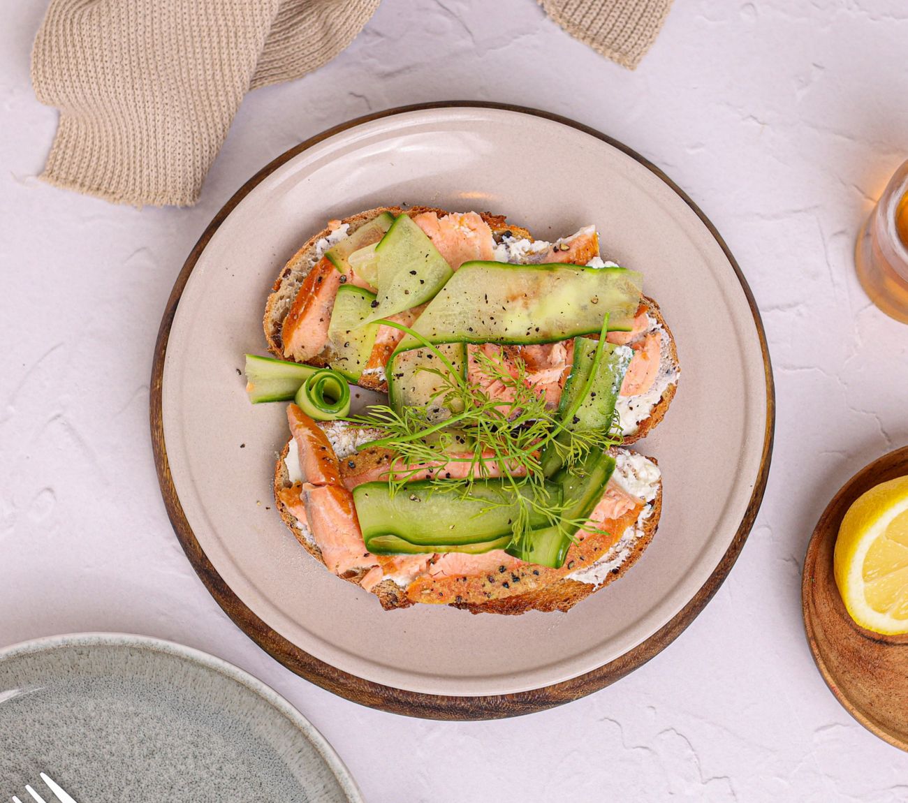 Smoked Salmon Breakfast Toast - Zested Lemon