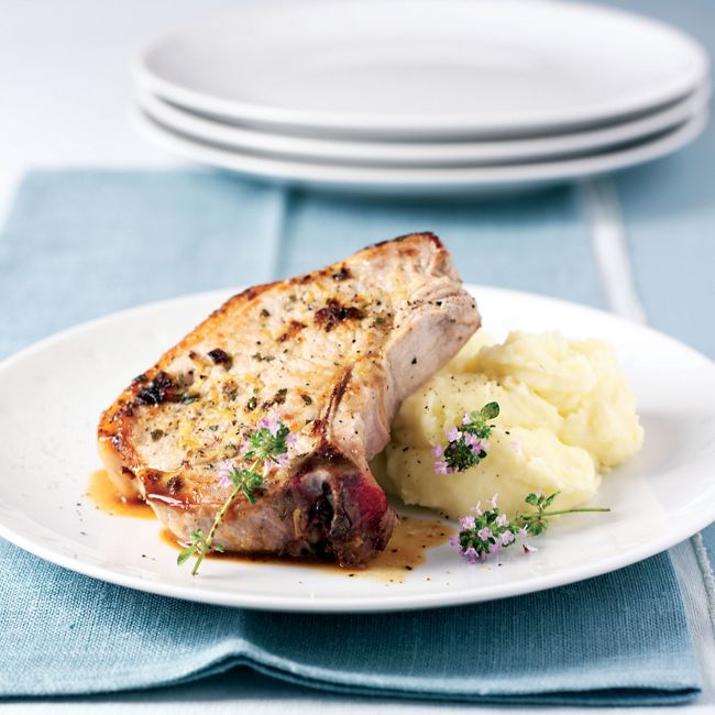 Pork Chops With Lemon & Thyme