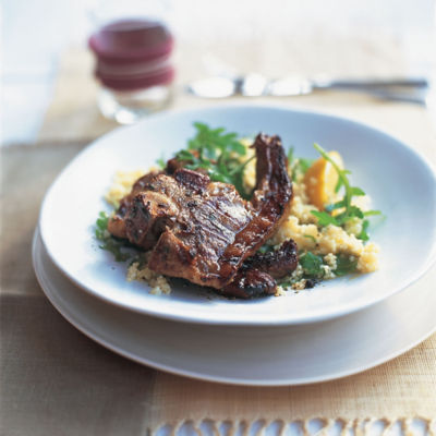 Lamb Chops With Olive Couscous