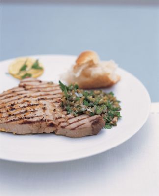 Tuna Steaks With Green Salsa