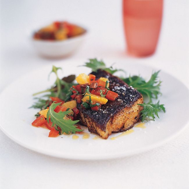 Blackened Cod With Citrus Salsa