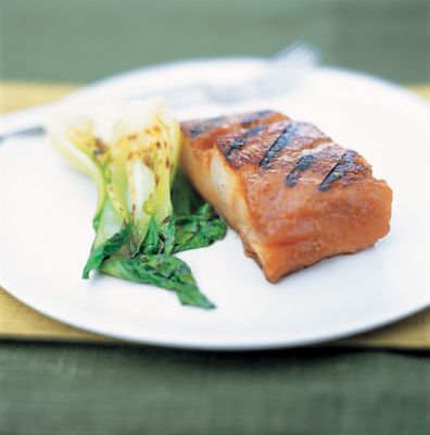 Fried Miso Cod With Pak Choi