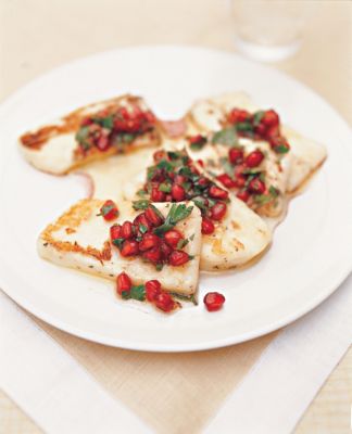 Haloumi With Pomegranate Salsa