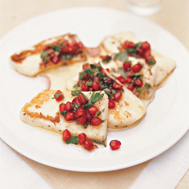 Haloumi With Pomegranate Salsa