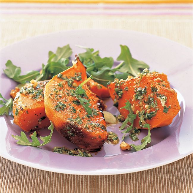 Pumpkin With Walnut Pesto