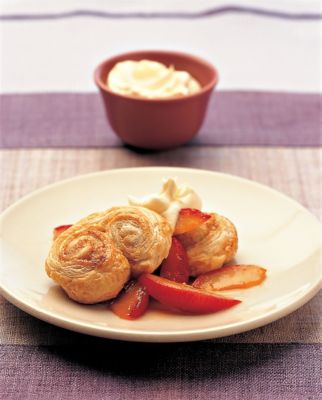 Orange Palmiers With Plums