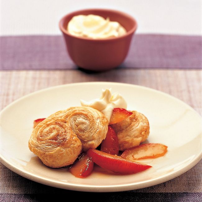 Orange Palmiers With Plums