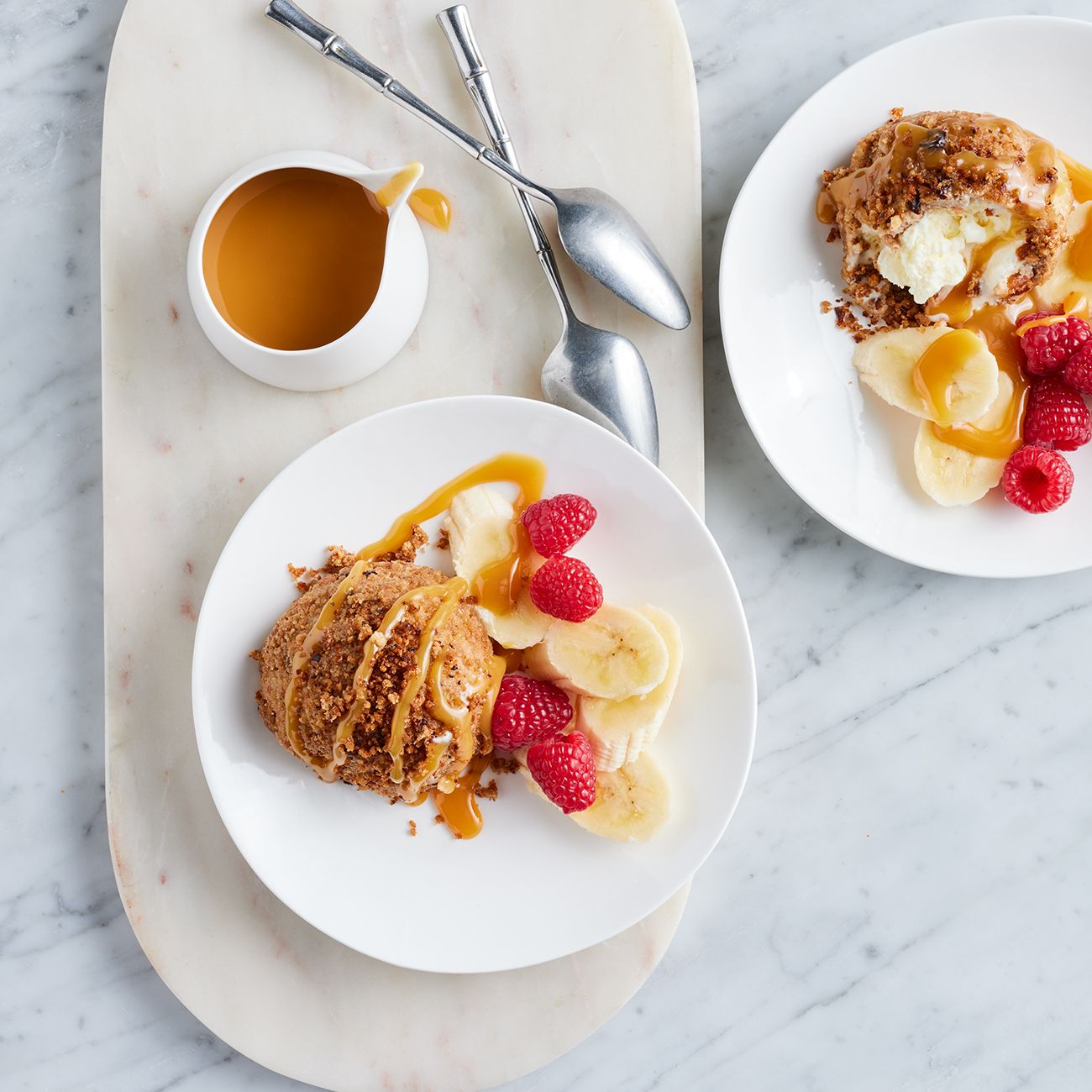 Air-fryer Hot-cross-bun Ice-cream Balls