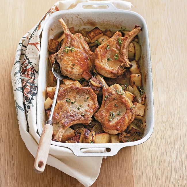 Pork Chops Baked With Potatoes