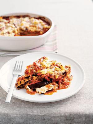 eggplant & Goats' Cheese Gratin
