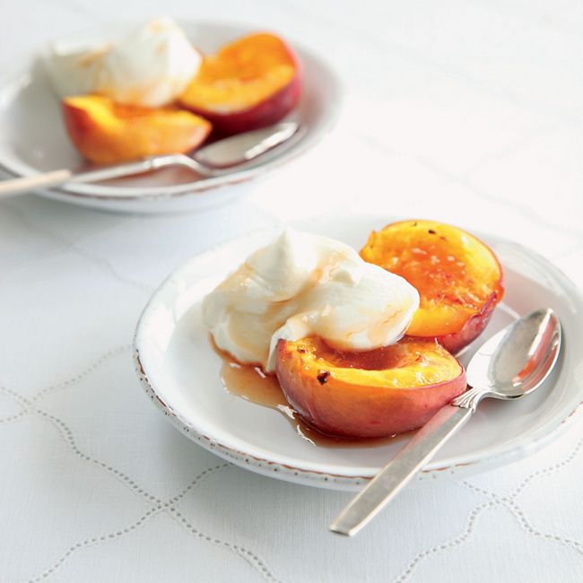 Baked Nectarines With Vanilla & Cointreau