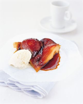 Caramel Pear & Marzipan Tart