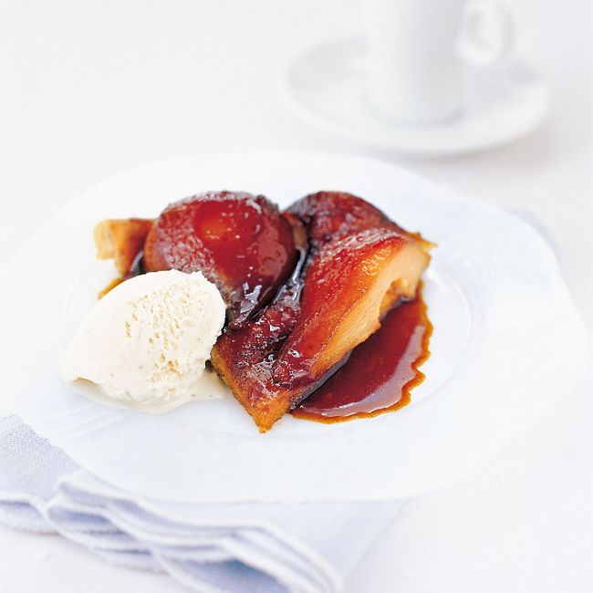 Caramel Pear & Marzipan Tart