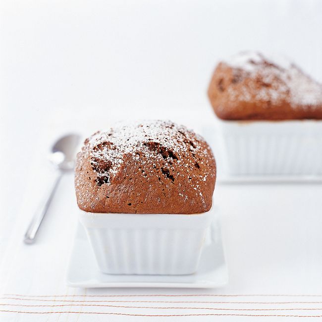 Chocolate & Raspberry Soufflés