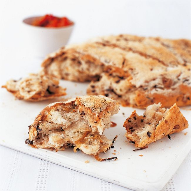 Olive & Haloumi Bread