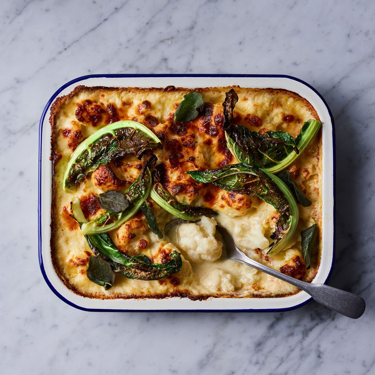 Cauliflower Cheese with Crispy Sage