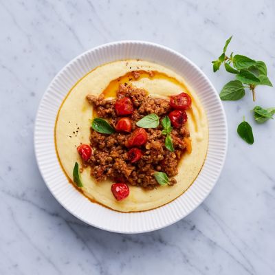 Cheat's Ragu with Creamy Polenta