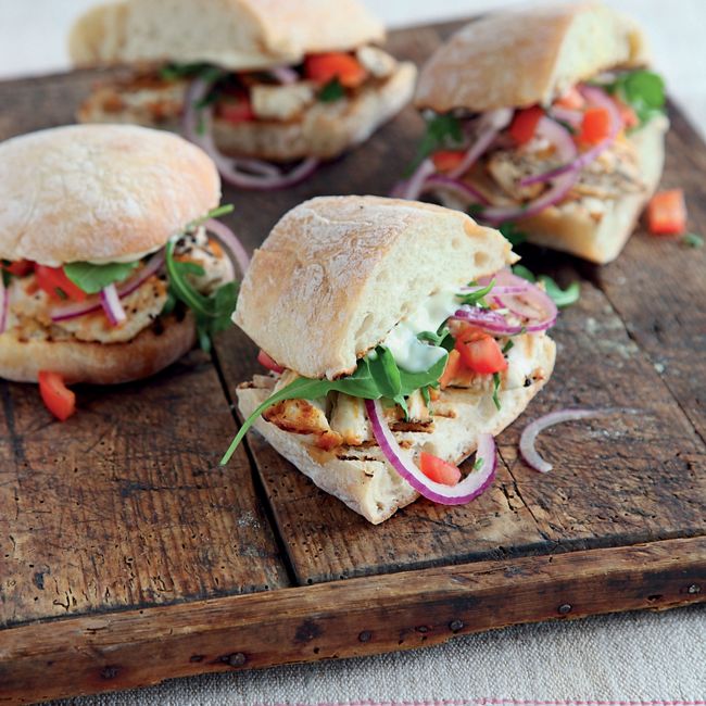 Warm Chicken Ciabatta With Salsa & Rocket