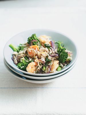 Lemony Prawns & Broccoli Stir-fry
