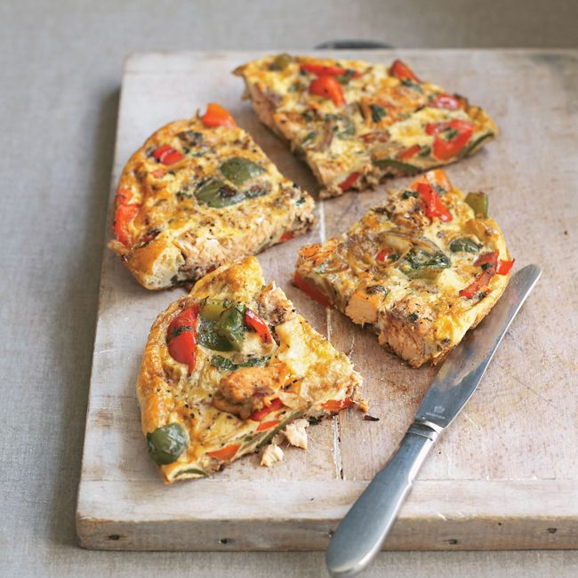 Cajun Spiced Salmon Frittata With Capsicums