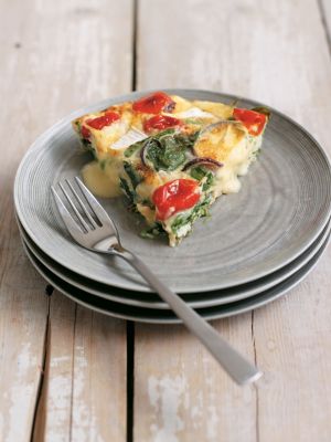 Brie, Pepper & Spinach Deep-set Frittata