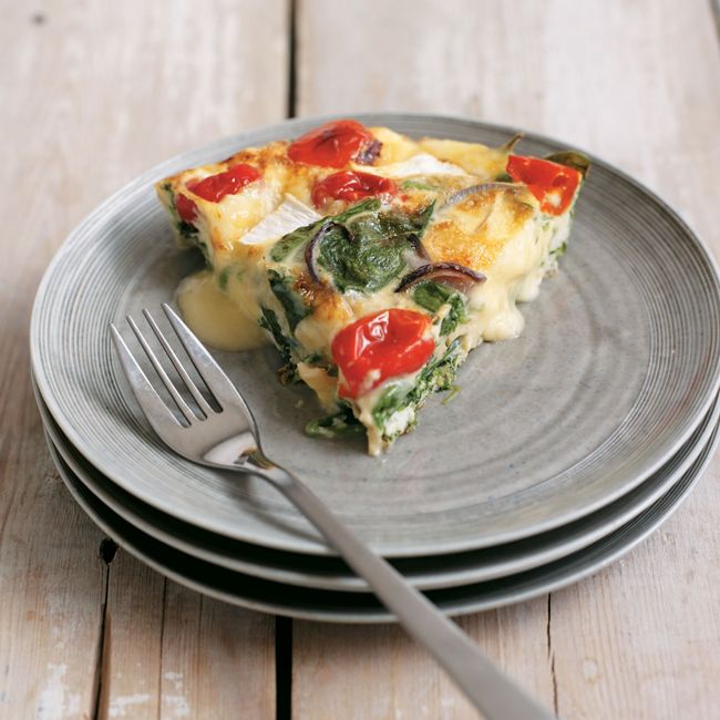 Brie, Pepper & Spinach Deep-set Frittata