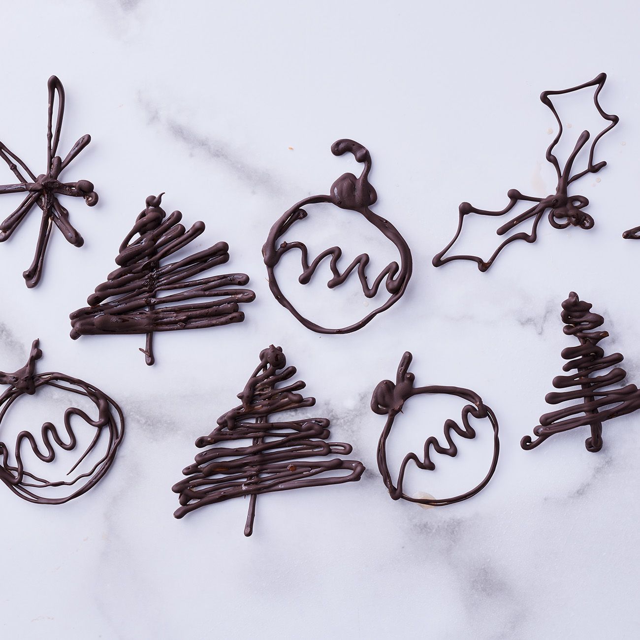 Ice magic chocolate decorations