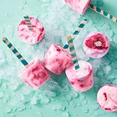 Raspberry Yoghurt Popsicles