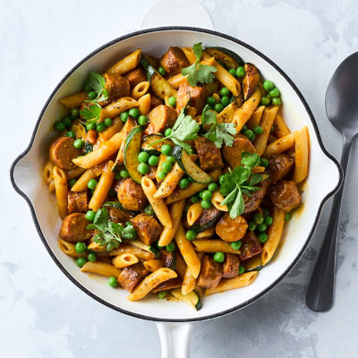Easy Curried Sausage Pasta